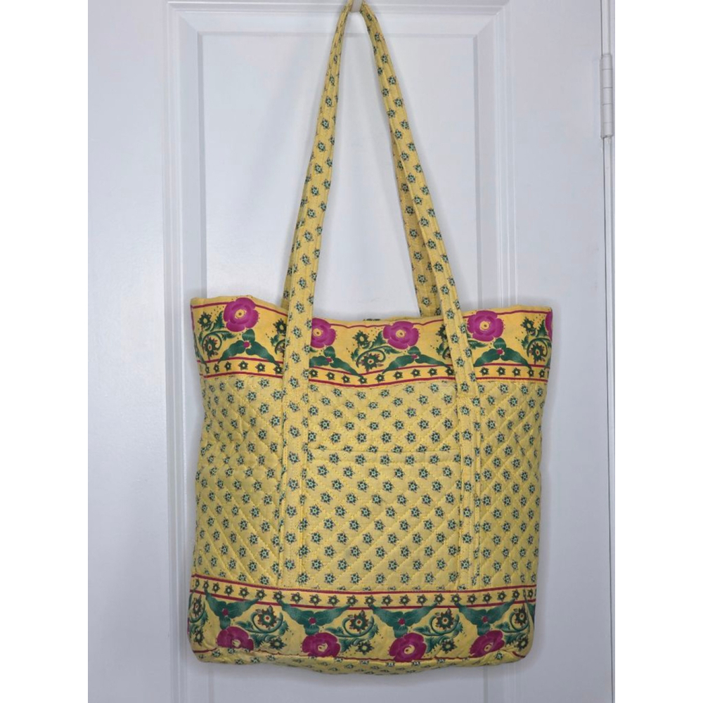 Tinsley Blake Collection Quilted Purse Yellow Pink Floral - Picture 2 of 9